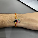 Load image into Gallery viewer, Blisse Allure Sterling Silver krishna Rakhi for your brother. - Taraash