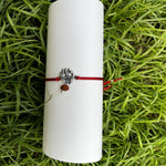 Load image into Gallery viewer, Blisse Allure Sterling Silver Trishul with rudraksh Rakhi. - Taraash