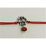 Load image into Gallery viewer, Blisse Allure Sterling Silver Trishul with rudraksh Rakhi. - Taraash