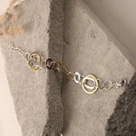 Load image into Gallery viewer, Blisse Allure Two Tone Pear Shaped Link Bracelet - Taraash