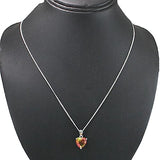 Rainbow Collection Taraash 925 Sterling Silver Heart Shape CZ Pendant For Women - Taraash