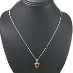 Load image into Gallery viewer, Rainbow Collection Taraash 925 Sterling Silver Heart Shape CZ Pendant With Chain For Women - Taraash