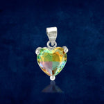 Load image into Gallery viewer, Rainbow Collection Taraash 925 Sterling Silver Heart Shape Multicolor Cz Pendant Set For Women - Taraash