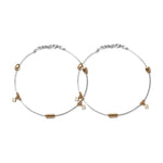 Load image into Gallery viewer, Taraas 925 Silver Rose Gold Plated Beads CZ Anklet For Women - Taraash