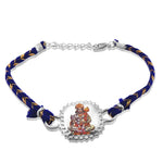 Load image into Gallery viewer, Taraash 925 Silver Bajrangbali Print Thread Rakhi For Brother - Taraash