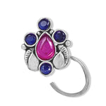 Load image into Gallery viewer, Taraash 925 Silver Blue Pink CZ Nose Pin For Women - Taraash