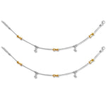 Load image into Gallery viewer, Taraash 925 Silver Dangling CZ Designer Anklet For Women - Taraash