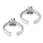 Load image into Gallery viewer, Taraash 925 Silver Floral Design CZ Toe Ring For Women - Taraash