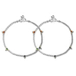 Load image into Gallery viewer, Taraash 925 Silver Floral Enamel Anklet For Women - Taraash
