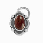 Load image into Gallery viewer, Taraash 925 Silver Floral Purple Oval CZ Nose Pin For Women - Taraash