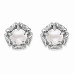 Load image into Gallery viewer, Taraash 925 Silver Floral White CZ Pearl Earring For Women - Taraash