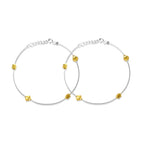 Load image into Gallery viewer, Taraash 925 Silver Gold Plated Bead Anklet For Women - Taraash