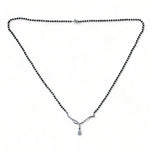 Load image into Gallery viewer, Taraash 925 Silver Mangalsutra Design with Black Beads & Cz - Taraash