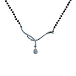 Load image into Gallery viewer, Taraash 925 Silver Mangalsutra Design with Black Beads & Cz - Taraash