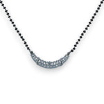 Load image into Gallery viewer, Taraash 925 Silver Mangalsutra with Black Beads & CZ Stones - Taraash