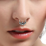 Load image into Gallery viewer, Taraash 925 Silver Non Pierced CZ Septum Nose Ring for Women - Taraash