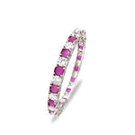 Load image into Gallery viewer, Taraash 925 Silver Pink and White Cz Matrix Tennis Bangle - Taraash