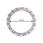 Load image into Gallery viewer, Taraash 925 Silver Pink and White Cz Matrix Tennis Bangle - Taraash