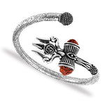 Load image into Gallery viewer, Taraash 925 Silver Shivji Trishul Damroo Kada For Men - Taraash