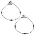 Load image into Gallery viewer, Taraash 925 Sterling Beaded Anklets | Silver Payal | Silver Anklets For Women - Taraash