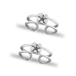 Load image into Gallery viewer, Taraash 925 Sterling Floral Toe Ring | Silver Metti | Chandi Mettelu Women - Taraash
