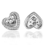Load image into Gallery viewer, Taraash 925 Sterling Heart Pendant Set | Silver Pendant and Earring Set | Pendant set For Women - Taraash