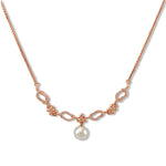 Load image into Gallery viewer, Taraash 925 Sterling Pearl Rose Gold Silver Necklace Set For Women - Taraash