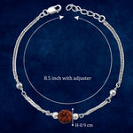 Load image into Gallery viewer, Taraash 925 Sterling Rudraksha Silver Chain Rakhi For Brother - Taraash