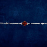 Load image into Gallery viewer, Taraash 925 Sterling Rudraksha Silver Chain Rakhi For Brother - Taraash