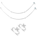 Load image into Gallery viewer, Taraash 925 Sterling Silver Anklet Toe Ring Combo For Women COMBO ANTR 120 - Taraash