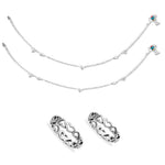 Load image into Gallery viewer, Taraash 925 Sterling Silver Anklet Toe Ring Combo For Women COMBO ANTR 136 - Taraash