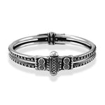 Load image into Gallery viewer, Taraash 925 Sterling Silver Antique 2 Layer Bangle for Women - Taraash