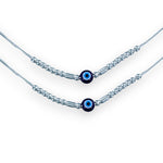 Load image into Gallery viewer, Taraash 925 Sterling Silver Beaded Evil Eye Anklet For Babies - Taraash