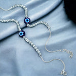Load image into Gallery viewer, Taraash 925 Sterling Silver Beaded Evil Eye Anklet For Babies - Taraash