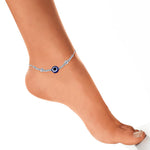 Load image into Gallery viewer, Taraash 925 Sterling Silver Beaded Evil Eye Anklet For Women - Taraash