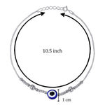 Load image into Gallery viewer, Taraash 925 Sterling Silver Beaded Evil Eye Anklet For Women - Taraash