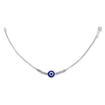 Load image into Gallery viewer, Taraash 925 Sterling Silver Beaded Evil Eye Anklet For Women - Taraash