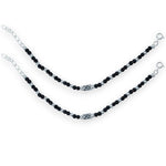 Load image into Gallery viewer, Taraash 925 Sterling Silver Black Beaded Anklet For Babies - Taraash