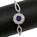 Load image into Gallery viewer, Taraash 925 Sterling Silver Blue Cz Bangle For Women - Taraash