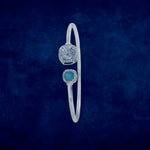 Load image into Gallery viewer, Taraash 925 Sterling Silver Blue Cz Round Shape Bangle For Women - Taraash
