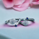 Load image into Gallery viewer, Taraash 925 Sterling Silver Blue Cz Toe Ring For Women - Taraash