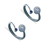Load image into Gallery viewer, Taraash 925 Sterling Silver Blue Cz Toe Ring For Women - Taraash