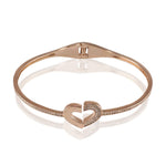 Load image into Gallery viewer, Taraash 925 Sterling Silver Break Heart Rose Gold Bangle For Women - Taraash