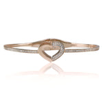 Load image into Gallery viewer, Taraash 925 Sterling Silver Break Heart Rose Gold Bangle For Women - Taraash