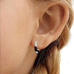 Load image into Gallery viewer, Taraash 925 Sterling Silver Brown Enamel Hoops For Girls - Taraash