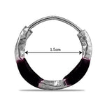 Load image into Gallery viewer, Taraash 925 Sterling Silver Brown Enamel Hoops For Girls - Taraash