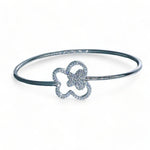 Load image into Gallery viewer, Taraash 925 Sterling Silver Butterfly Top Openable Bangle For Women - Taraash