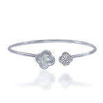 Load image into Gallery viewer, Taraash 925 Sterling Silver Clover Bangle For Women - Taraash