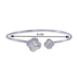 Load image into Gallery viewer, Taraash 925 Sterling Silver Clover Bangle For Women - Taraash