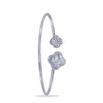 Load image into Gallery viewer, Taraash 925 Sterling Silver Clover Bangle For Women - Taraash